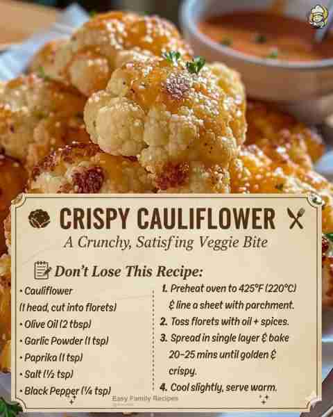 🌟 My mama never roasted cauliflower, but oh I wish she had! Golden, garlicky, and crisp on the edge...