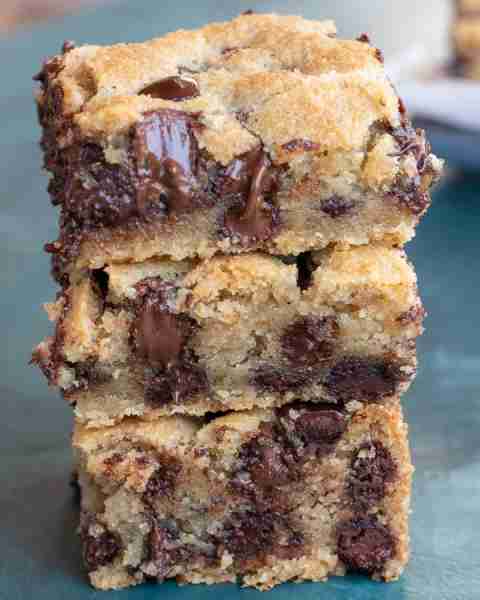 This Chocolate Chip Cookie Bar recipe is an easy, keto-friendly dessert that will become a new weekl...