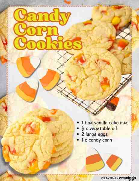🎃 These soft and chewy Candy Corn Cookies are the sweetest treat to bake this Halloween season! Mad...