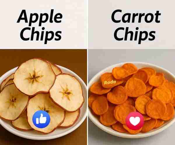 🍎🥔 Apple Chips Apple chips are thinly sliced apples baked or dehydrated until crisp. Light, crunch...