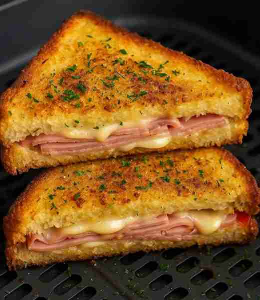 Air Fryer Grilled Ham and Cheese