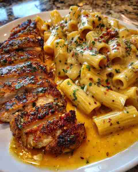 Spicy Cajun Velveeta Chicken Rigatoni with Garlic Cheese Ingredients: 1 ½ lbs boneless, skinless chi...
