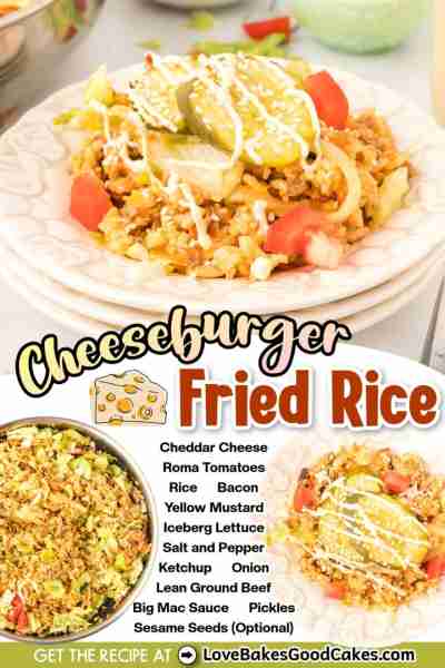Enjoy Cheeseburger Fried Rice, a fusion dish with flavors of a classic burger & fried rice. Perfect...