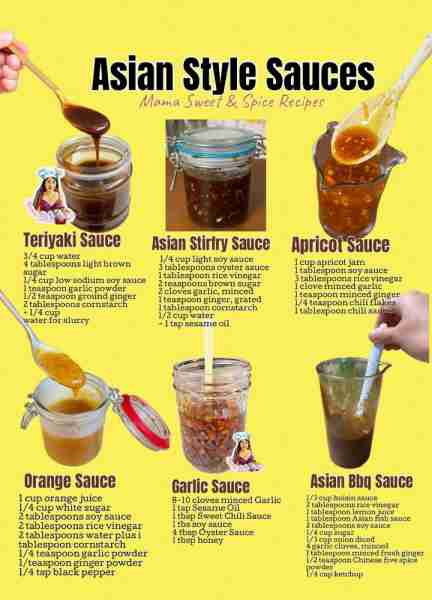 My Favorite Collection of Homemade Asian style Sauces! ———— Delicious Garlic Sauce Ingredients: 8-10...