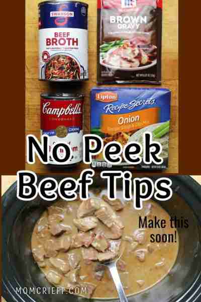 Easy No Peek Beef Tips Ingredients 2 pounds cubed beef stew meat trimmed of large fat pieces 1 packa...