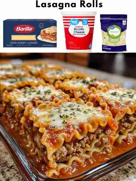 - Lasagna noodles - Ricotta cheese - Mozzarella cheese - Parmesan cheese - Fresh basil - Marinara sa...