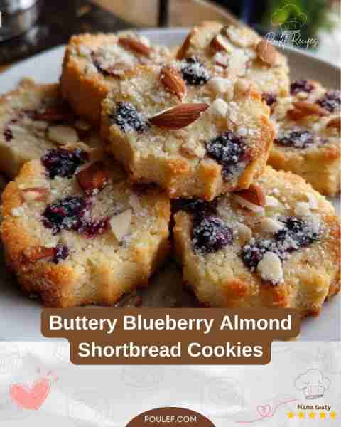 Buttery Blueberry Almond Shortbread Cookies There's something magical about the aroma of freshly bak...