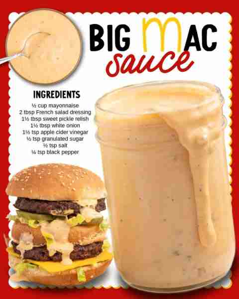 Whip up your own Big Mac Sauce and level up any burger, sandwich, or even fries. 🙌🍟 Ingredients ½...