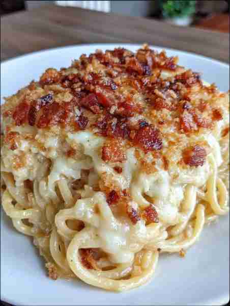 Southern Chicken Spaghetti Bake Ingredients: 1 pound boneless, skinless chicken breasts 8 ounces sp...