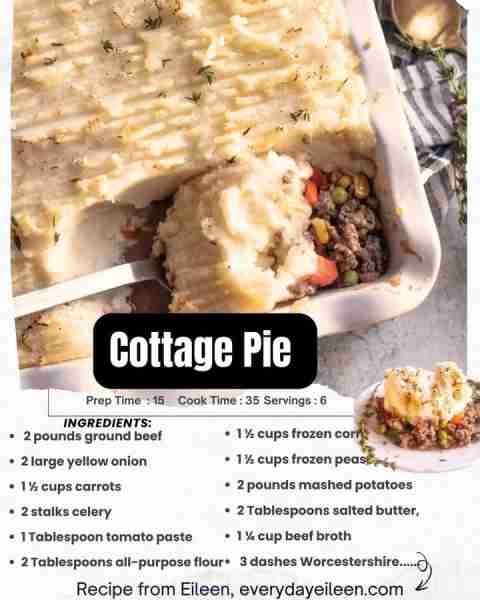 My classic Cottage Pie is a family recipe I've made for years! Recipe link in comments.