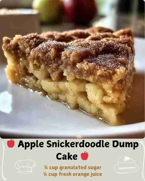 🍎 Apple Snickerdoodle Dump Cake 🍎 Ingredients 6 cups peeled and sliced tart apples (about 8 medium...