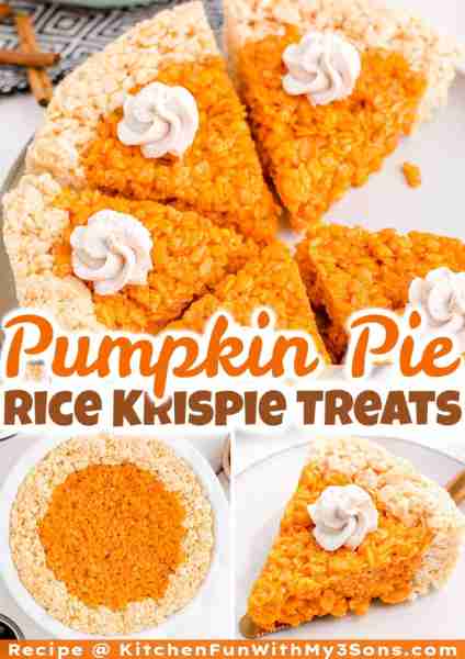 Full Recipe 👇 Cutest Rice Krispie Treats for Fall!! 🧡 A fun twist on the classic No-Bake Rice Kris...