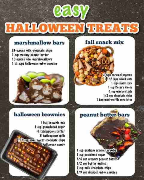 Easy Halloween Treats! Check the comment section for all the recipes! :)