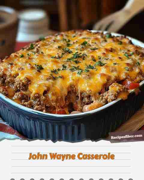 John Wayne Casserole 🍽️ Comfort food at its best! 📋 Ingredients - 1 pound lean ground beef - 1...