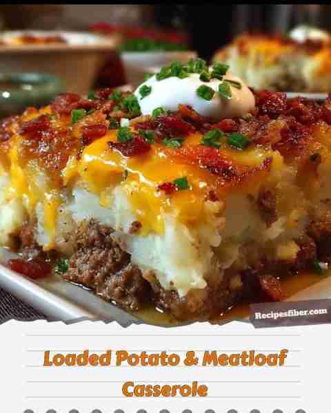 Loaded Potato & Meatloaf Casserole 🍽️ A delicious and hearty meal perfect for any occasion. 📋 Ing...