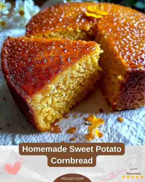 🍠✨ Warm, golden, and oh-so comforting… Homemade Sweet Potato Cornbread! Soft, slightly sweet, and...