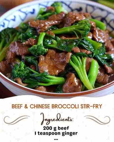 Beef & Chinese Broccoli Stir-Fry Ingredients For the beef: 200 g (7 oz) beef, preferably flank or sk...