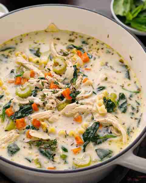 🍁 White Lasagna Soup with Chicken 🍁 AUTUMN COMFORT FOOD 🍁
