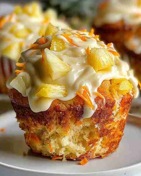 Hawaiian Pineapple Carrot Muffins 🌴🍍🥕 Recipe in First Coʍmеոτ 👇 Enjoy ❤️👇👇👇 #carrotmuffins #p...