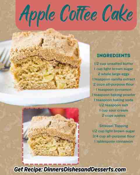 Apple season is the best! This apple coffee cake that is loaded with lots of fresh apples and a deli...