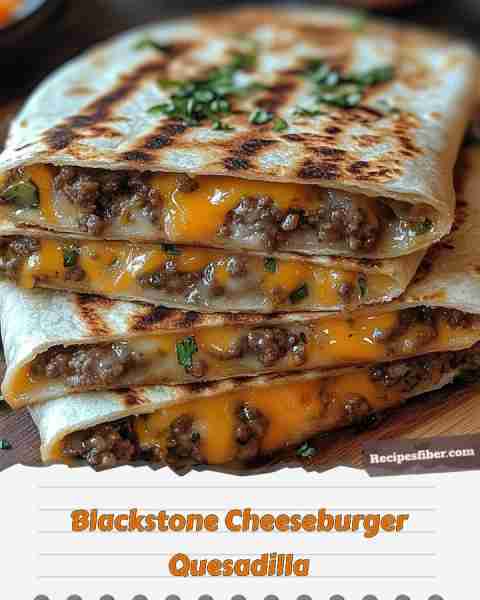 Blackstone Cheeseburger Quesadilla 🍔🧀 Enjoy a delicious twist on classic flavors! 📋 Ingredients...