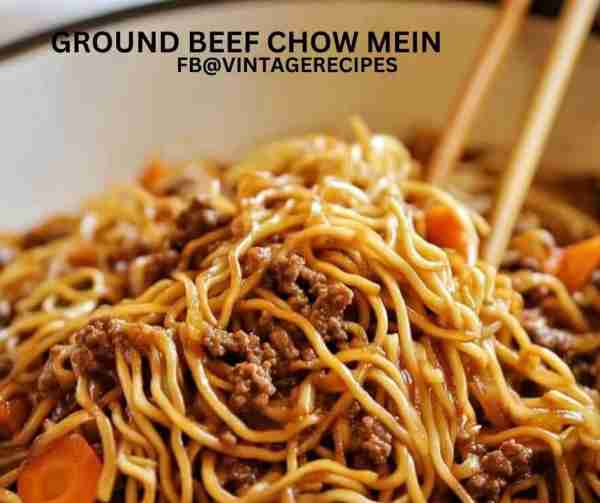 GROUND BEEF CHOW MEIN 2 lb. ground beef salt to taste 2-3 Tbsp. soy sauce 1 cup water 1 cup celery,...