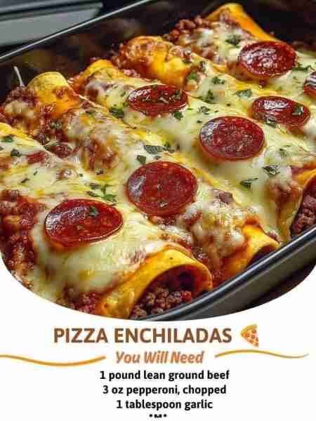 🍕 Pizza Enchiladas 🌯 These Pizza Enchiladas are a delicious fusion of two beloved dishes—pizza and...