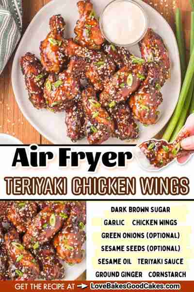 This easy-to-make crispy, tender Air Fryer Teriyaki Chicken Wings recipe makes a delicious meal, sna...