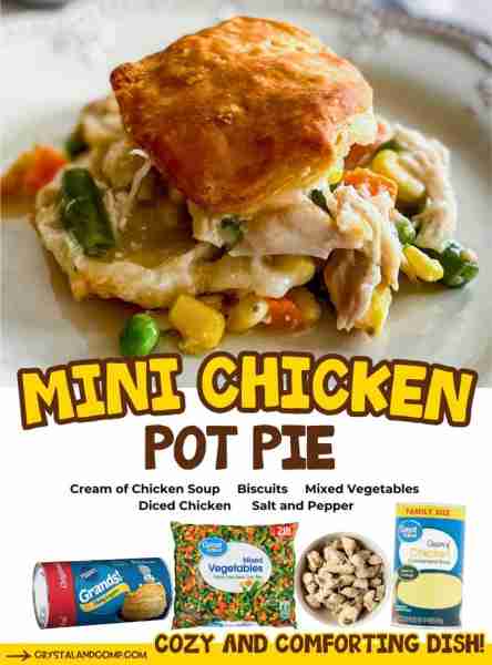 🐔 MINI CHICKEN POT PIES Fastest way to make chicken pot pie! RECIPE IN THE COMMENTS