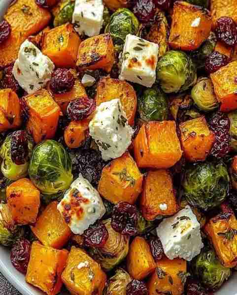 Cranberry-Glazed Roasted Butternut Squash Salad 🥗🍠🍂-Easy Salad Recipe! Ingredients: 1 small butte...