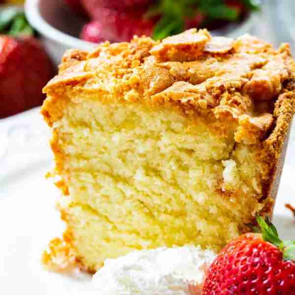 Classic Southern Pound Cake is perfectly moist and buttery with just the right amount of sweetness....