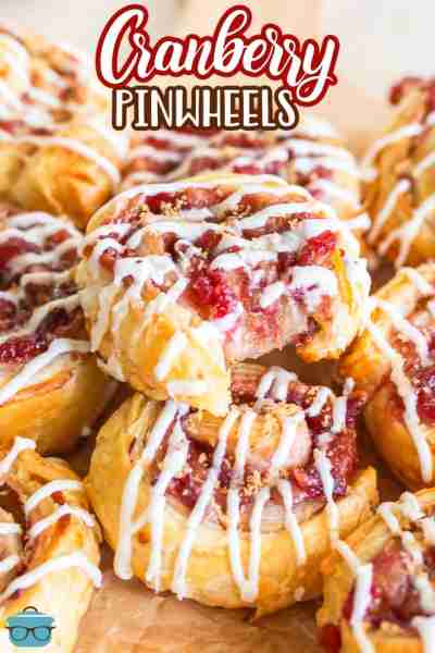 Cranberry Pinwheels are a delicious holiday appetizer or even dessert made with golden brown, flaky...