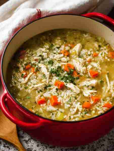 When the weather turns chilly, this Ranch Chicken Rice Soup is my go-to hug in a bowl. Creamy, heart...
