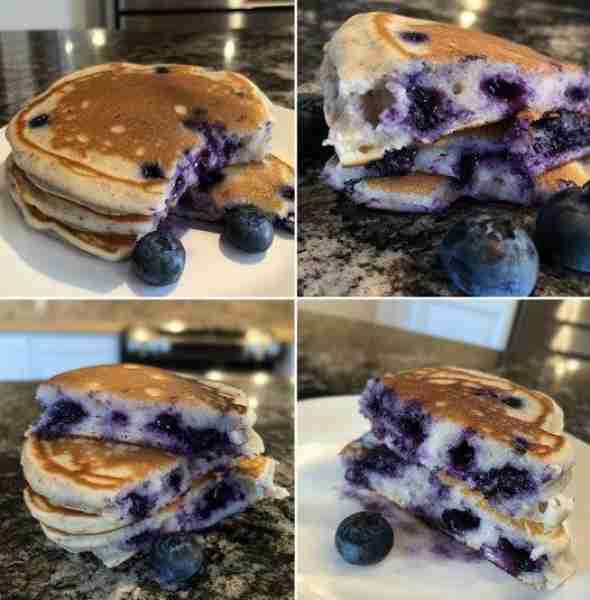 Vegan Blueberry Pancake Recipe 😋 😉 😍 There's nothing like a stack of Blueberry Pancake Recipe to...