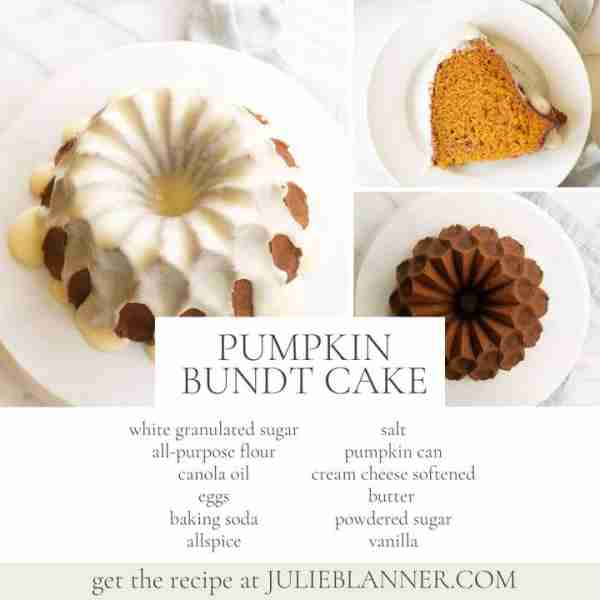 https://julieblanner.com/pumpkin-bundt-cake/ This pumpkin bundt cake recipe is rich, moist and fille...