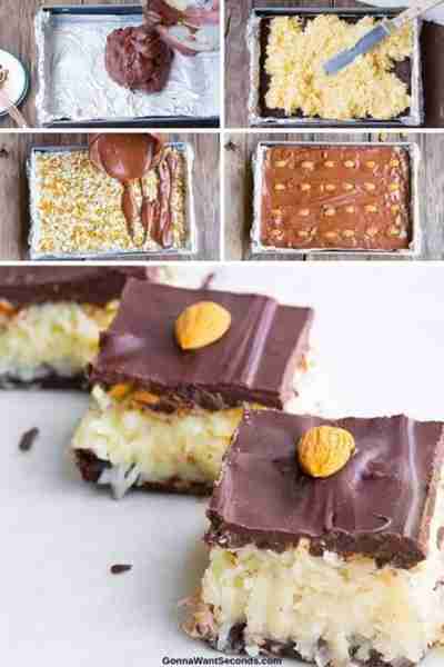 Almond Joy Bars! 🥥🥥 The iconic candy bar is an easy to make treat RECIPE BELOW! 🥥