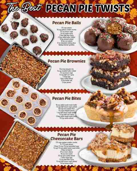 EASY PECAN PIE TWISTS! PECAN PIE BALLS: 1½ cups pecans ¾ cup graham cracker crumbs ⅔ cup brown sugar...