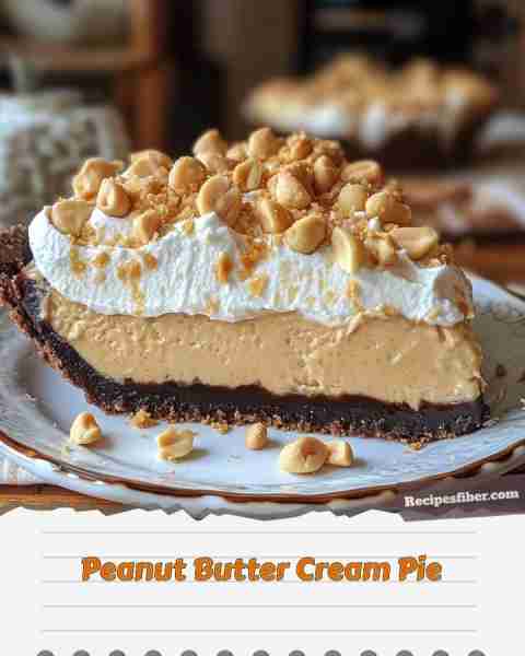 Peanut Butter Cream Pie 🍰 Indulge in a rich and creamy dessert! 📋 Ingredients - 1 pie crust -...