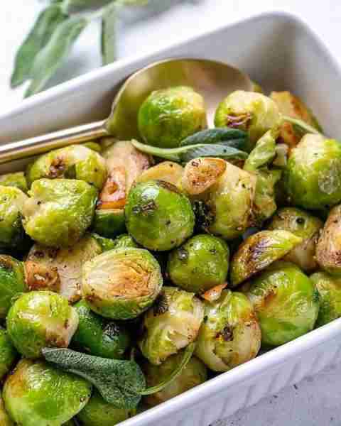 Garlic Sage Brussels Sprouts
