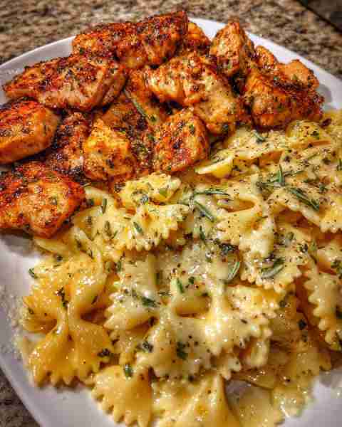 Creamy Cajun Chicken Bowtie Pasta Ingredients: 1 pound boneless, skinless chicken breasts, cut into...