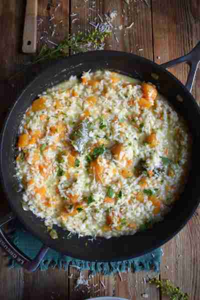 This Butternut Squash Risotto is a delicious dive into dish that would be welcomed on any crisp autu...