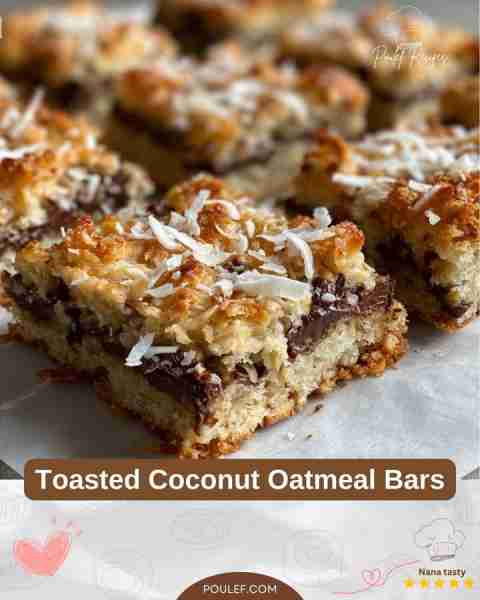 Toasted Coconut Oatmeal Bars There's something heartwarming about the smell of toasted coconut wafti...