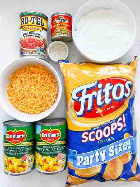 Crack Corn Dip Ingredients ▢2 15.25-ounce cans corn with peppers (aka Mexicorn, Fiesta Corn, etc) dr...