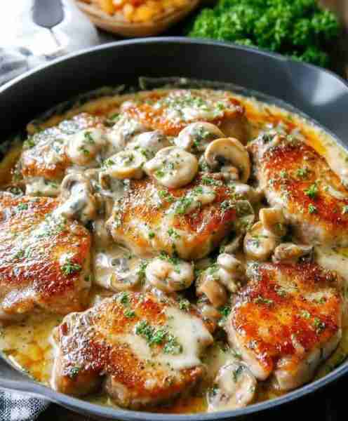 Pork Chop Supreme Ingredients: 4 bone-in pork chops, about 1-inch thick 1 teaspoon salt 1/2 teaspoon...