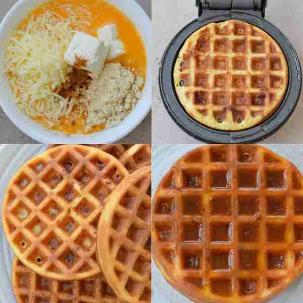 These Cream Cheese Chaffles make the best keto breakfast! Lightly sweetened and with just 1.3 net ca...