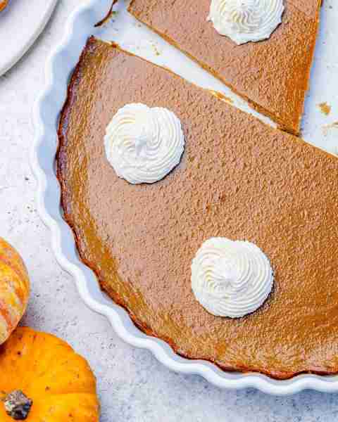 Crustless Pumpkin Pie 🍂🍁🍃 First off, let me be clear that we’ve got nothing against pie crusts. I...