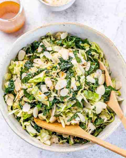 CFC’s FAVORITE Crunchy Kale Salad Keeping it SUPER SIMPLE with this easy-to-make fresh salad + tangy...