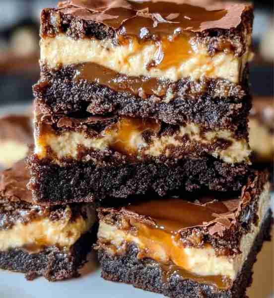 🍫 Milky Way Caramel Cheesecake Brownies Fudgy brownie base. Creamy cheesecake swirl. Gooey Milky Wa...
