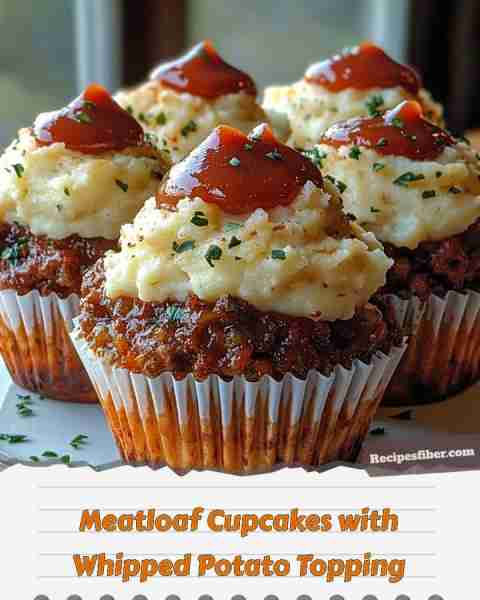 Meatloaf Cupcakes with Whipped Potato Topping 🍽️🥔 Deliciously fun twist on a classic comfort food!...