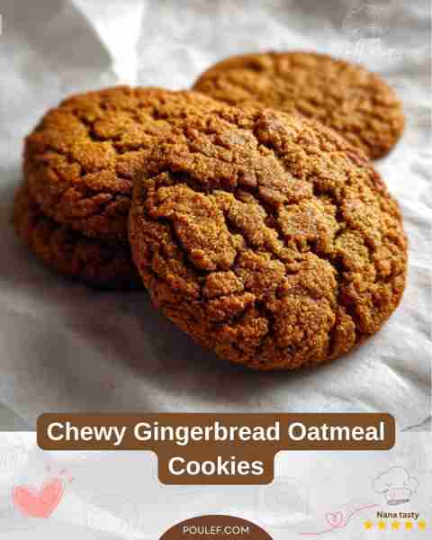 Chewy Gingerbread Oatmeal Cookies There's something magical about the aroma of gingerbread wafting t...